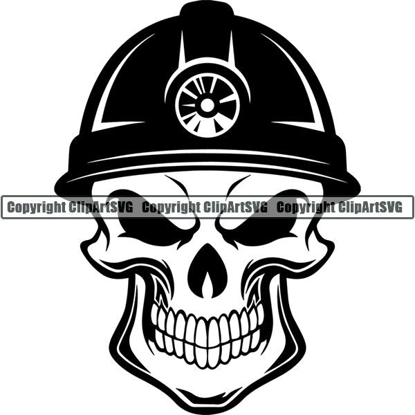 Mining Mine Miner Skull Helmet ClipArt SVG – ClipArt SVG