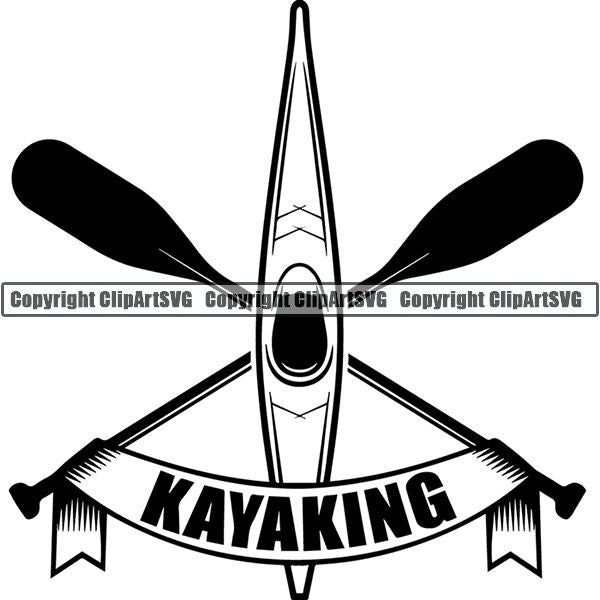 Download Kayak Kayaking Canoe Canoeing Raft Rafting Paddle Ore Logo ...