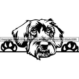 Dachshund Peeking Dog Breed Clipart SVG 015