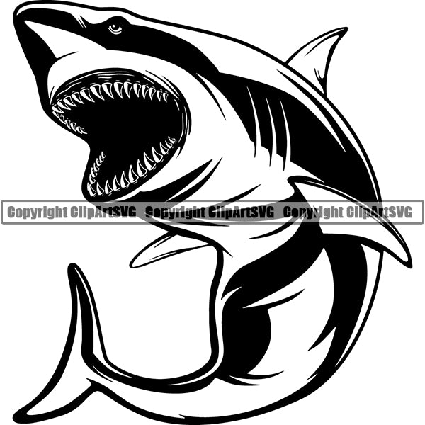 Download Shark Predator Fish Animal ClipArt SVG - ClipArt SVG
