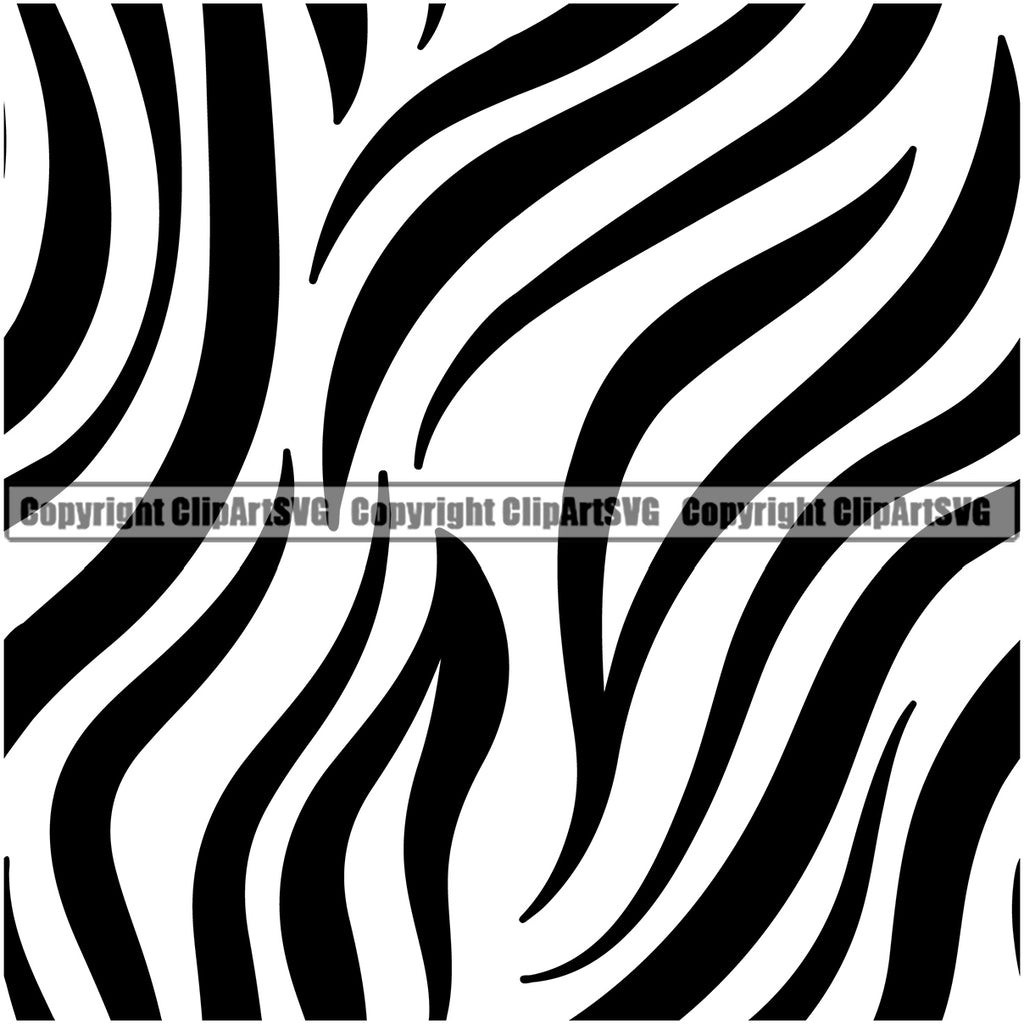 Zebra Zebras Seamless Pattern Safari Jungle White Fur Texture Designer Animal Print Luxury Logo Symbol Clipart SVG