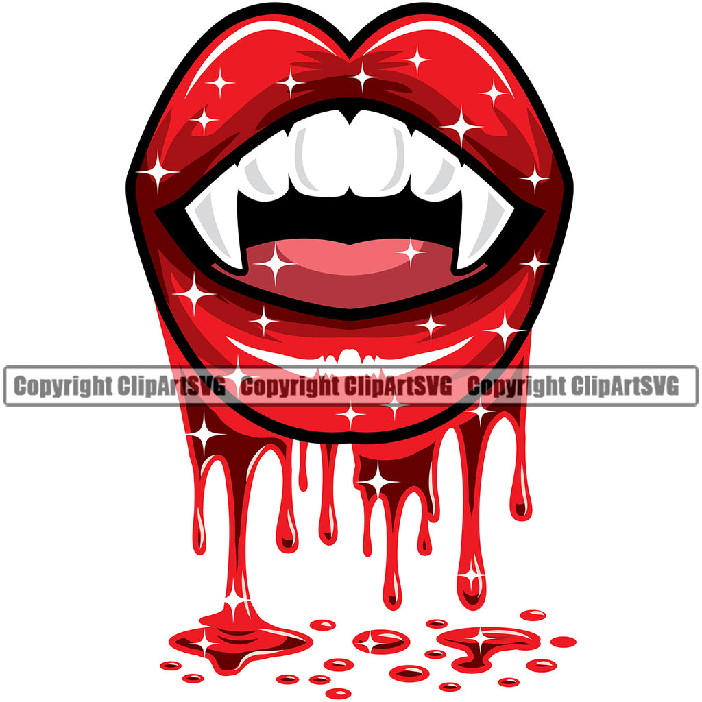 red fangs clipart