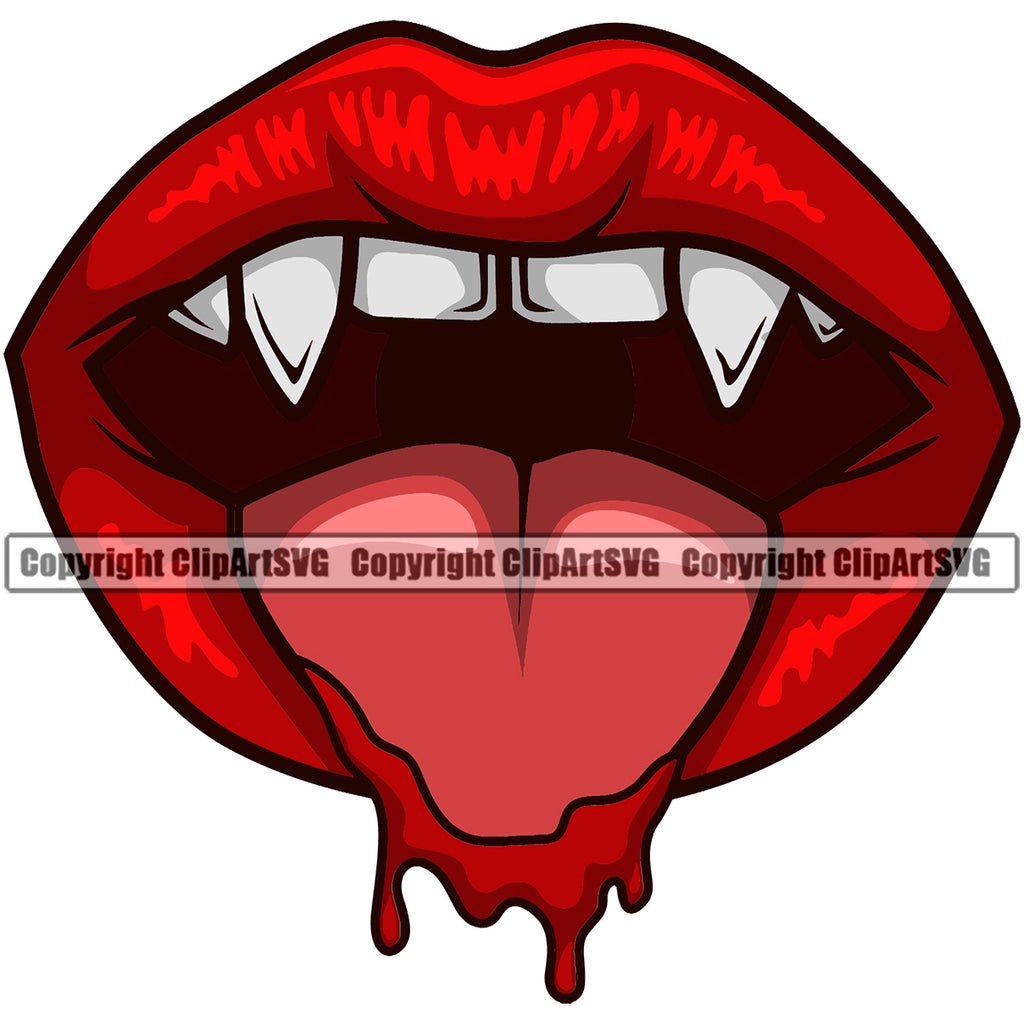 red fangs clipart