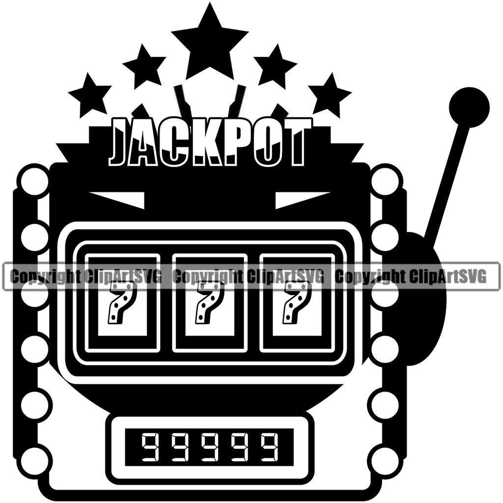 slot machine clipart black and white cars