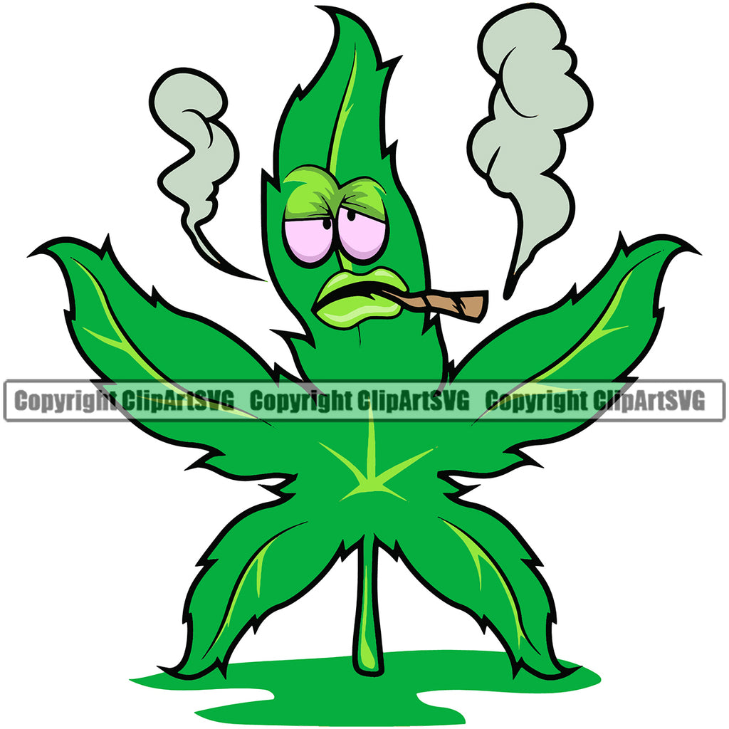 Hobby Marijuana Leaf Smoking Weed Green Color Design Element Vector ...