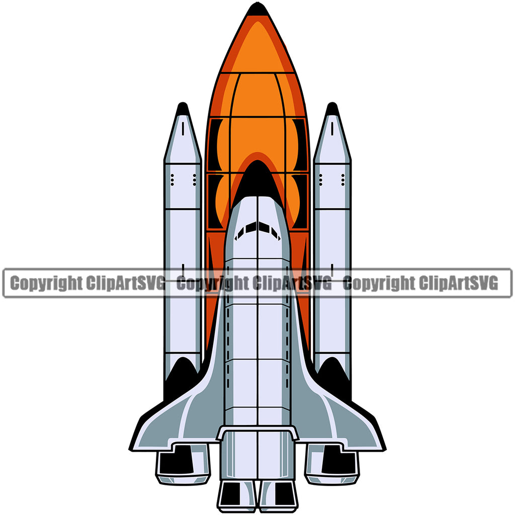 Space Shuttle Rocket Top Color Logo Design Element Astronaut Science ...