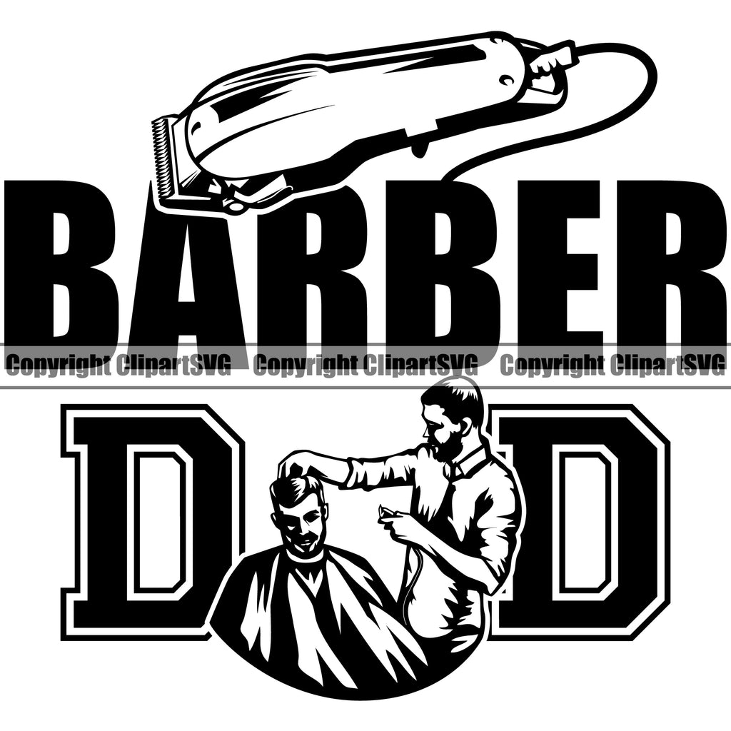 Occupation Barber Dad Barbershop Hairstylist Logo Barbershop Haircut ...