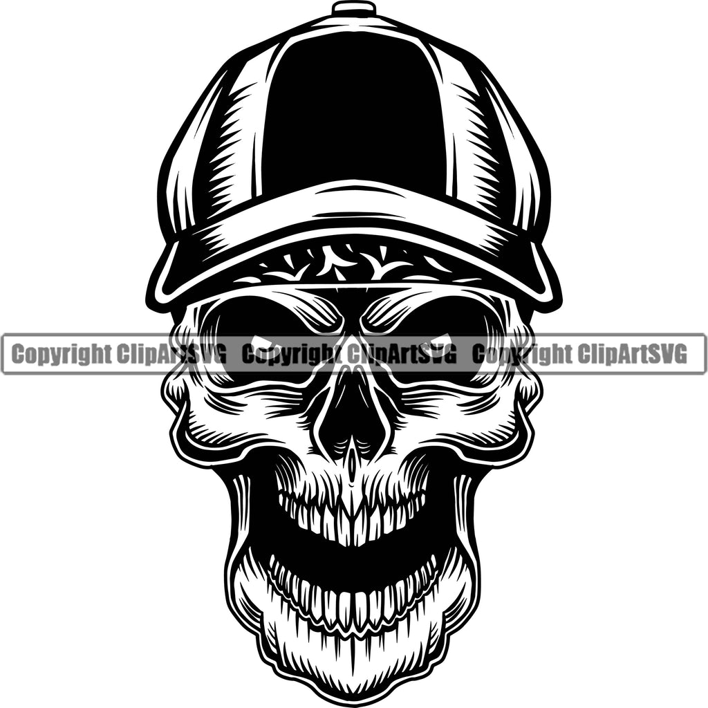 Gangster Crime Criminal Mafia Skull Skeleton Waring Hat Black Color ...