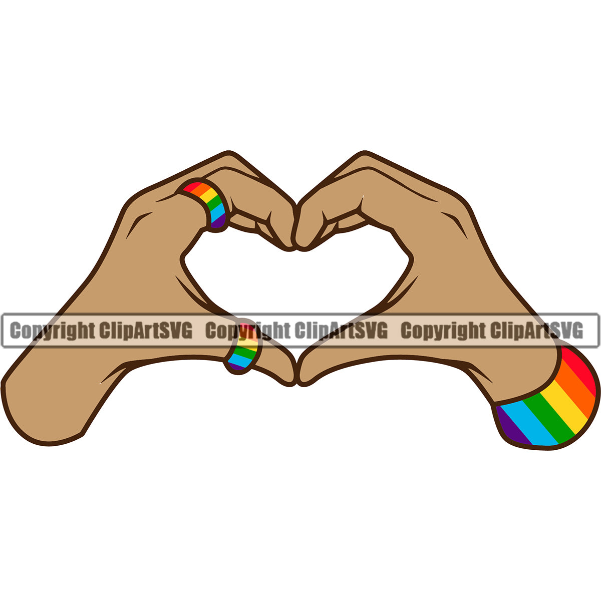 Hand Heart Design Element People Gay Hand White Background Homosexual Lgbt Happy Love People 7291