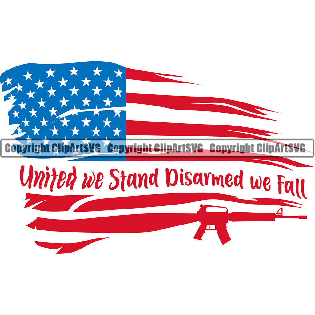 Distressed USA Flag Machine Gun Rifle Stripes Weapon Rights United ...