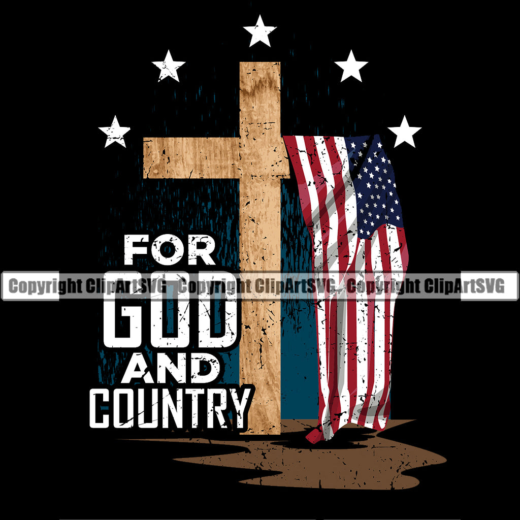 For God And Country USA Flag Gun Weapon Rights United States America ...