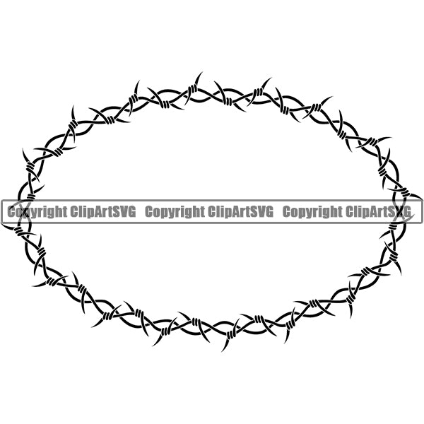 Download Design Element Barbed Wire Tribal Tattoo Frame Border ...