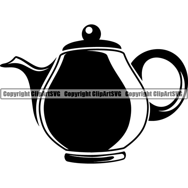 Download Coffee Tea Espresso Latte Cappuccino Cup Pot Kettle Drink Drinking Caffeine ClipArt SVG ...