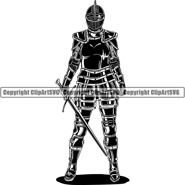 Download Knight Gladiator Medieval Warrior Woman Female ClipArt SVG - ClipArt SVG