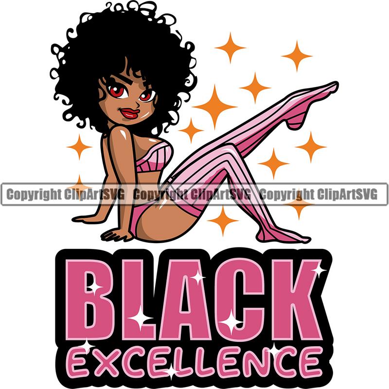 Download Black Woman Big Eyes Quote African American Afro Nubian Queen ClipArt SVG - ClipArt SVG