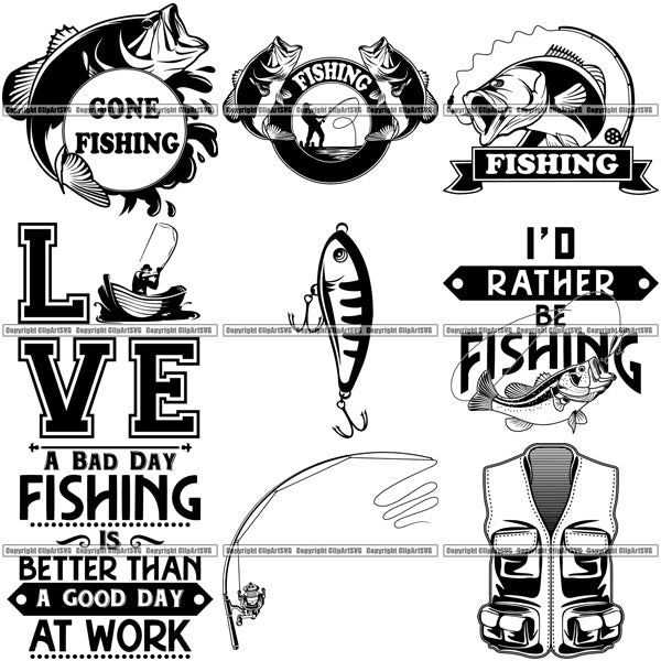 Download 27 Fishing Design Elements Sport Game Fish Fisherman ...