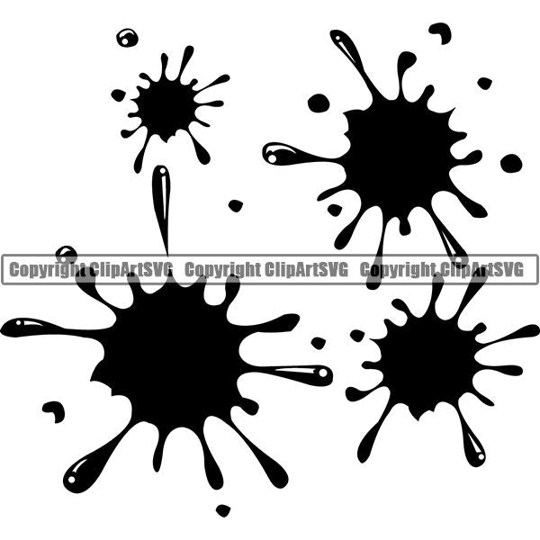 Sports Game Paintball Splatter Slash ClipArt SVG – ClipArt SVG