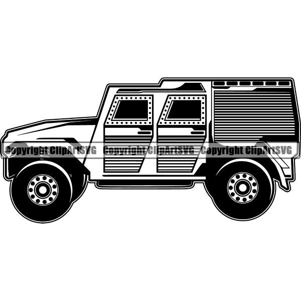 Military Weapon Vehicle Armored SUV ClipArt SVG – ClipArt SVG