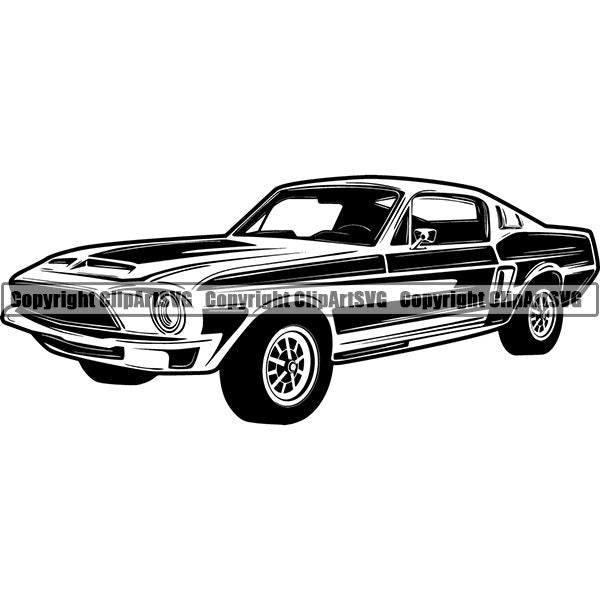 Sports Car Vintage Retro Classic ClipArt SVG – ClipArt SVG