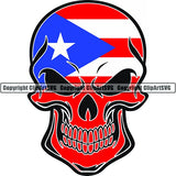 Country Flag Skull Puerto Rico Clipart Svg Clipart Svg