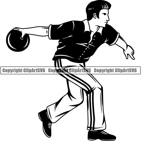 Sports Game Bowling Bowler Bowl Bowler ClipArt SVG – ClipArt SVG