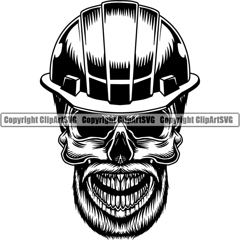 Skeleton Scary Evil Horror Halloween Death Dead Construction Worker ...