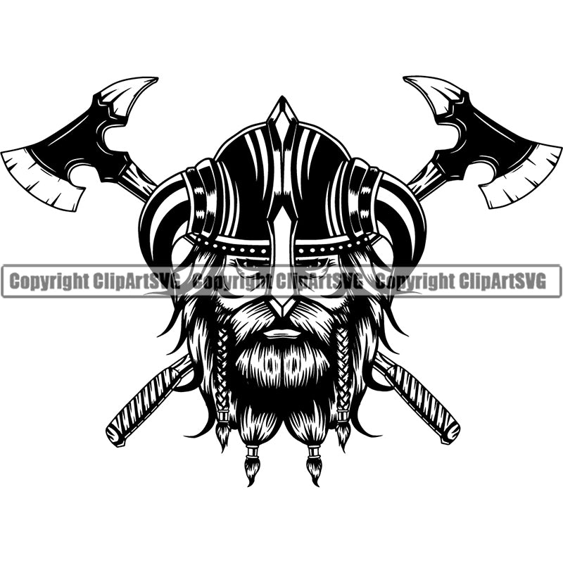 Viking Warrior Barbarian Strong Man Ax ClipArt SVG – ClipArt SVG