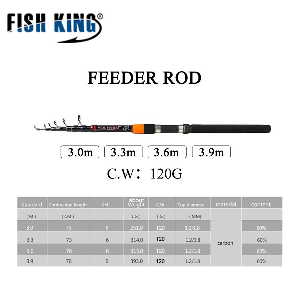 Fish King Feeder Rod C W 120g Extra Heavy Telescopic Fishing Feeder Ro