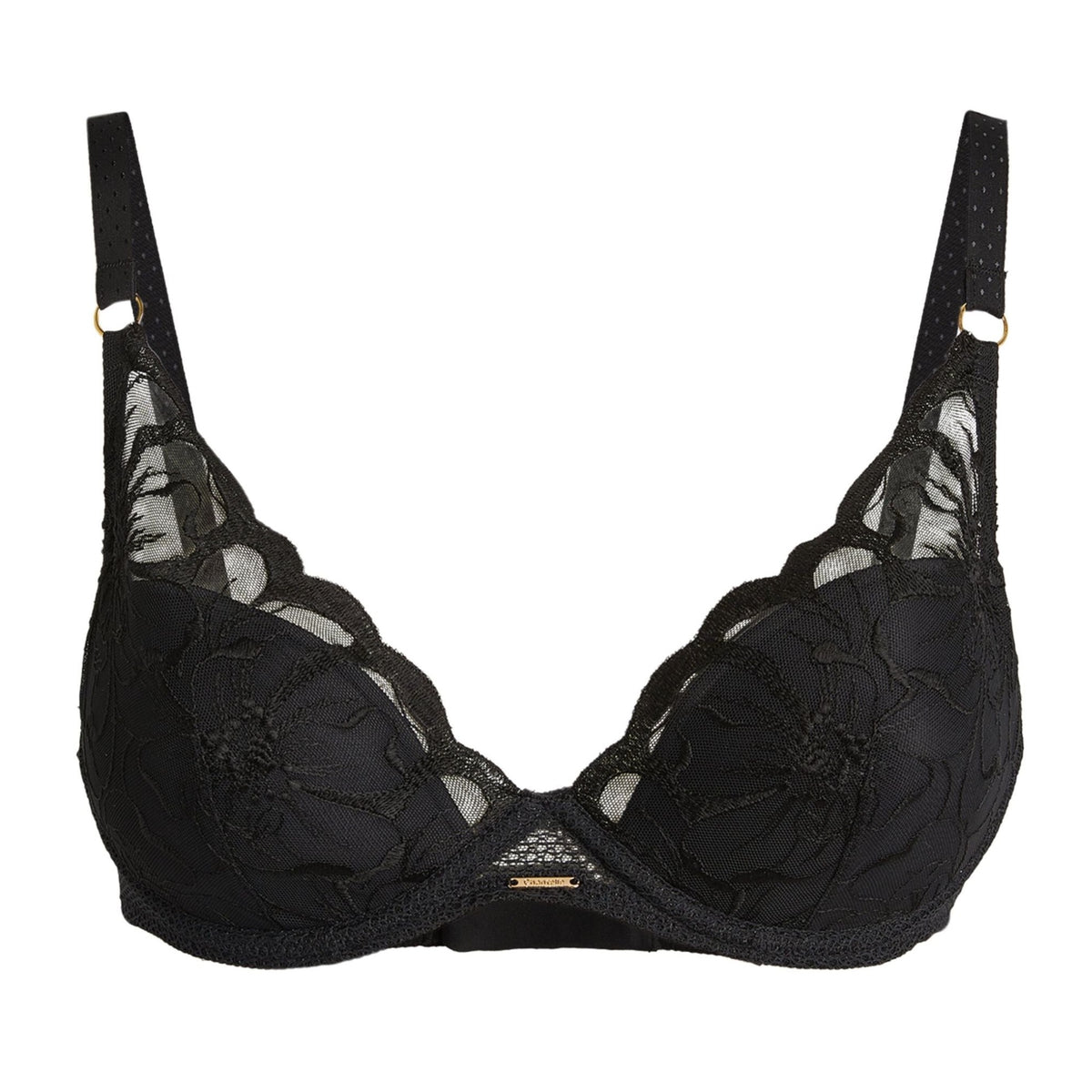 Chantelle Fleurs Plunge T-Shirt Bra C12M20 Black – Acte 3 Lingerie