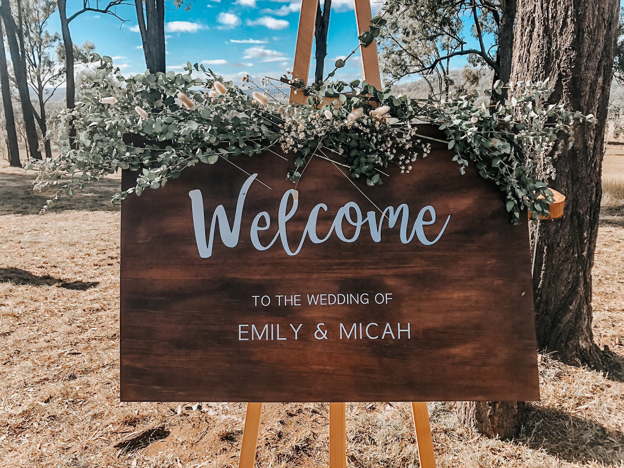 Personalizsd Wooden Welcome Sign