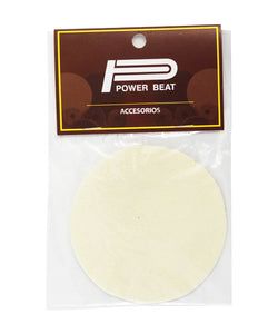 Powerbeat Protector PBPPB-F para Parche de Bombo, Fieltro Blanco