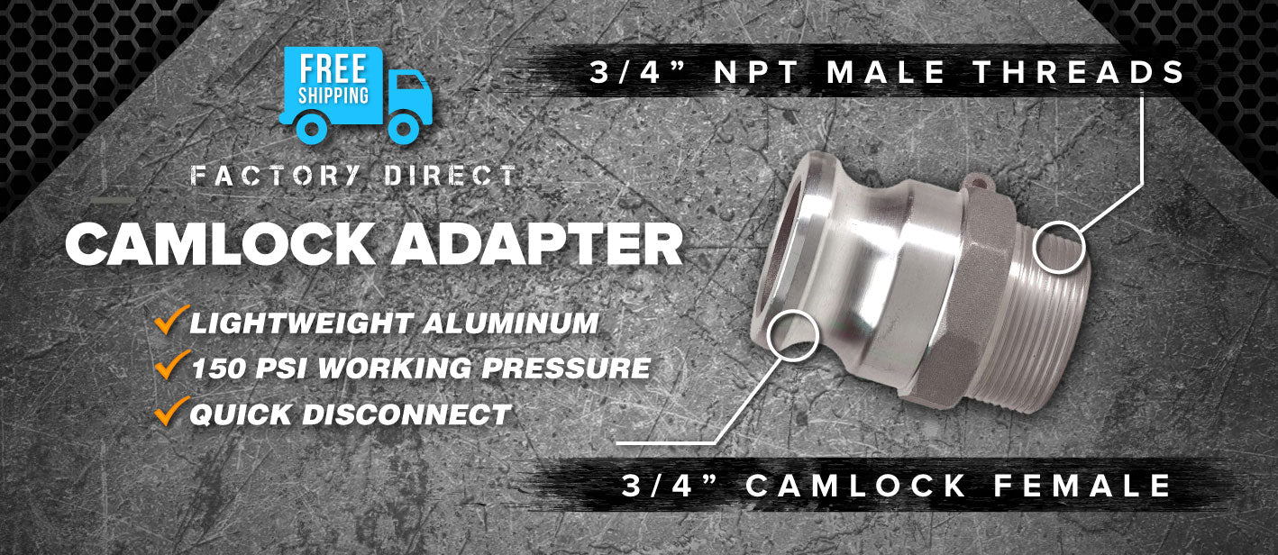 3-4 inch camlock male x 3-4 inch npt male