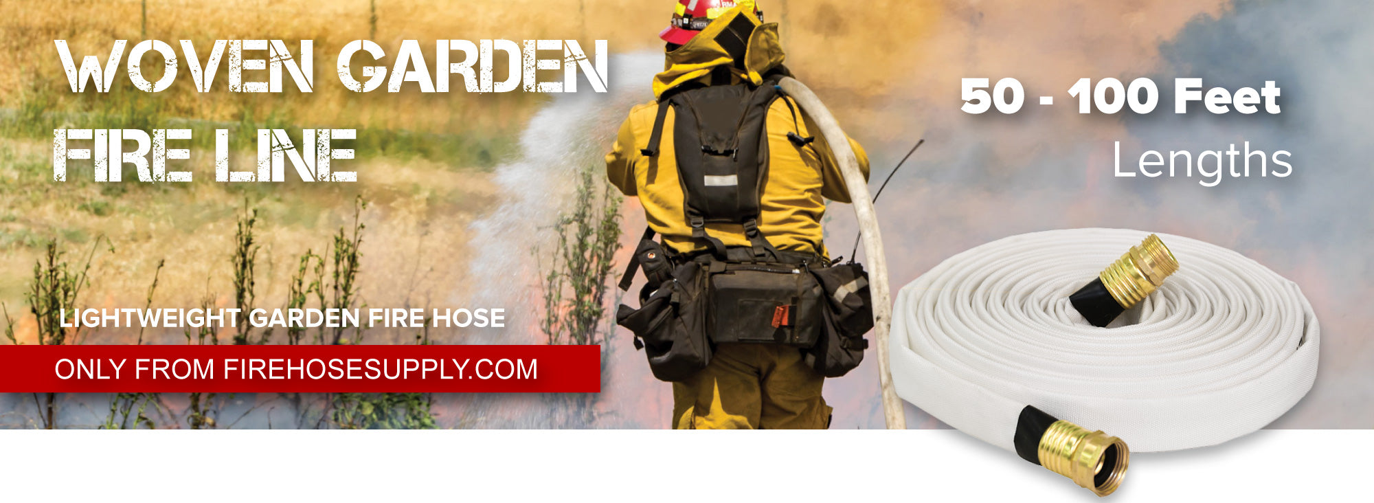 White Garden Fire Hose