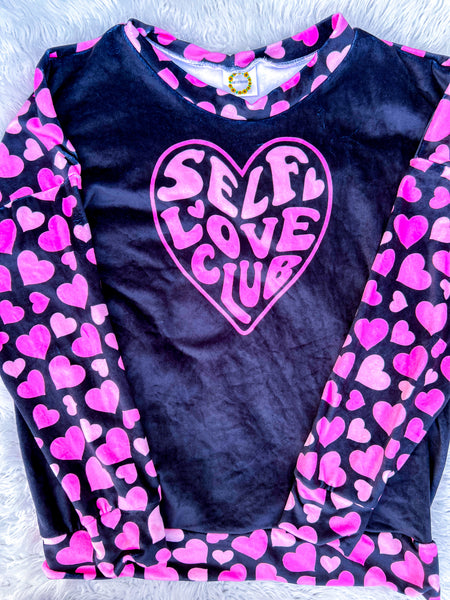 Large Velvety Self Love Club MAMA Sweatshirt