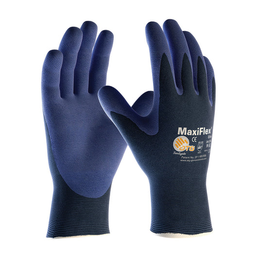 ATG MaxiFoam Lite Men's Medium Gray Nitrile-Coated Grip Abrasion