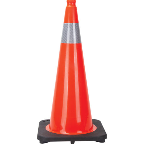 High Visibility Safety Cone 3.5lbs Orange with Black Base 18