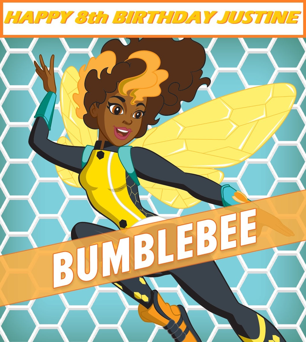 DC Superhero Girls Bumblebee Edible Cake Topper Image