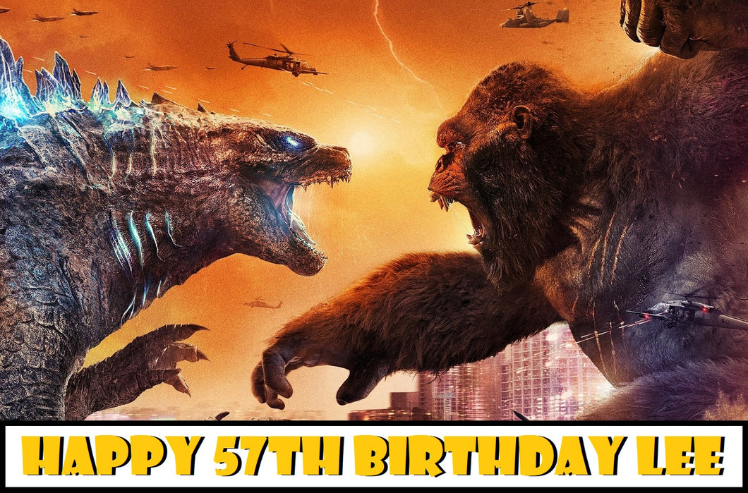 Godzilla Vs King Kong Edible Cake Topper Image Decoration Cake Stuff To Go