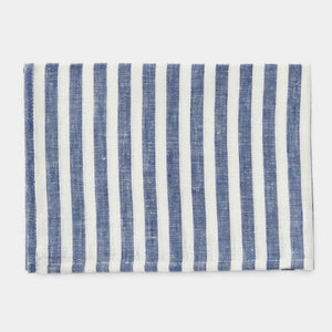 Linen Kitchen Cloth, Blue White Stripe - Open Invite