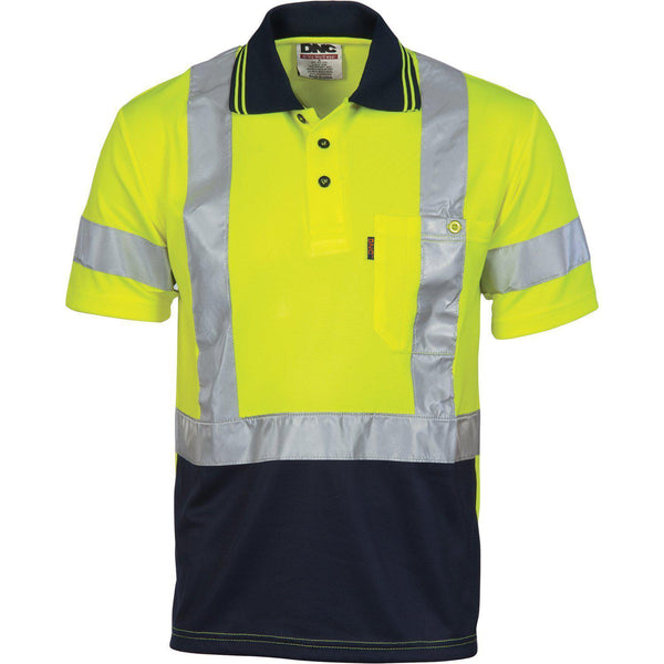 Buy DNC Taped HiVis X-Back Cool-Breathe Short Sleeve Polo Shirt - 3912 ...