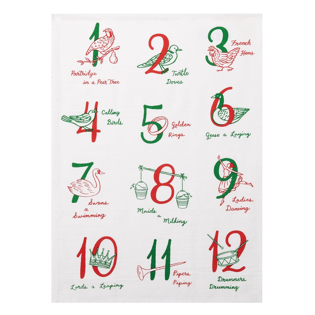 12 Days Of Christmas Kitchen Towel