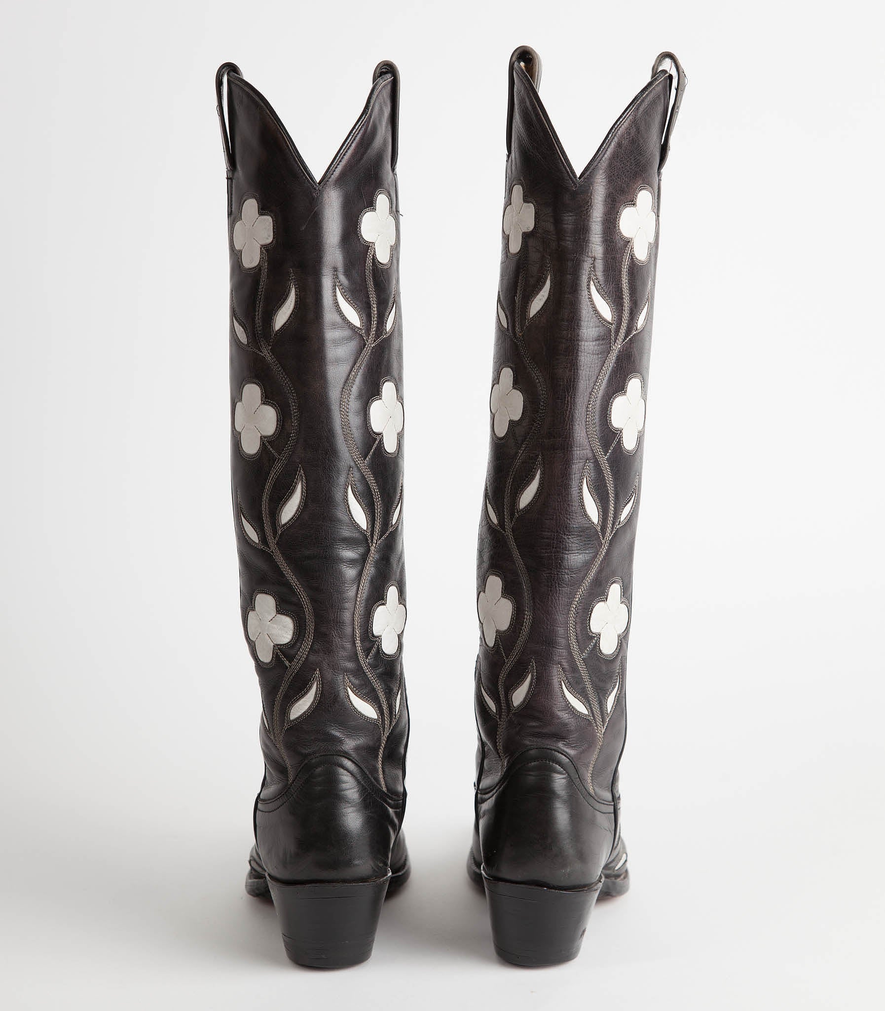 black and white cowboy boots