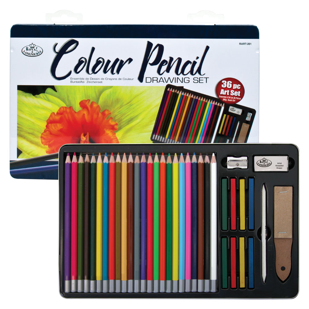 Royal & Langnickel Colour Pencil Drawing Set Brush Party