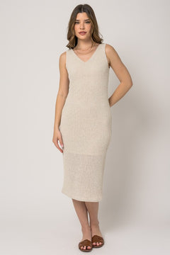 Struttin' Midi Dress - Natural