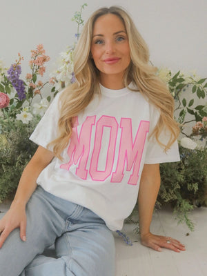 Mom Block Tee - Pink - Red's Boutique Online