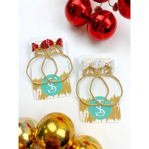 Bethany Bow Hoop Earring - Red's Boutique Online