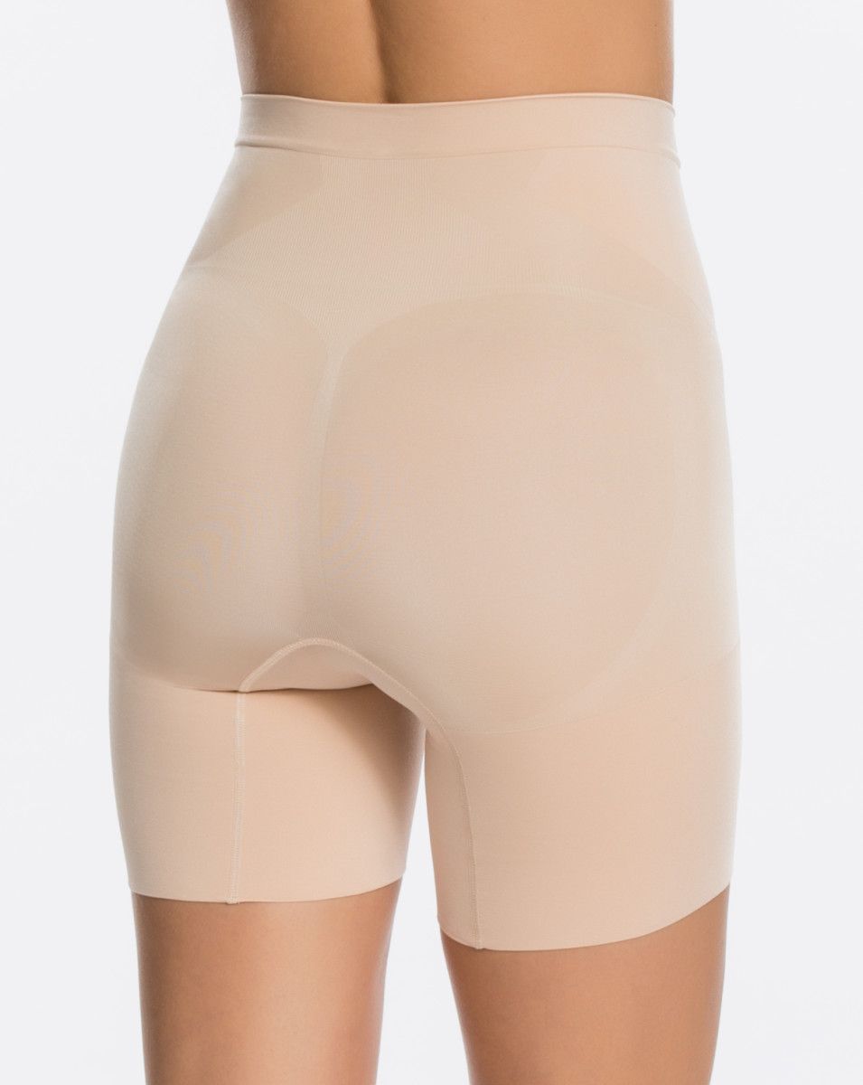 SPANX - Oncore high-waist mid-thigh stretch-jersey shorts