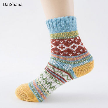 Thick Warm Wool Women Socks Colorful Socks Fashion Casual