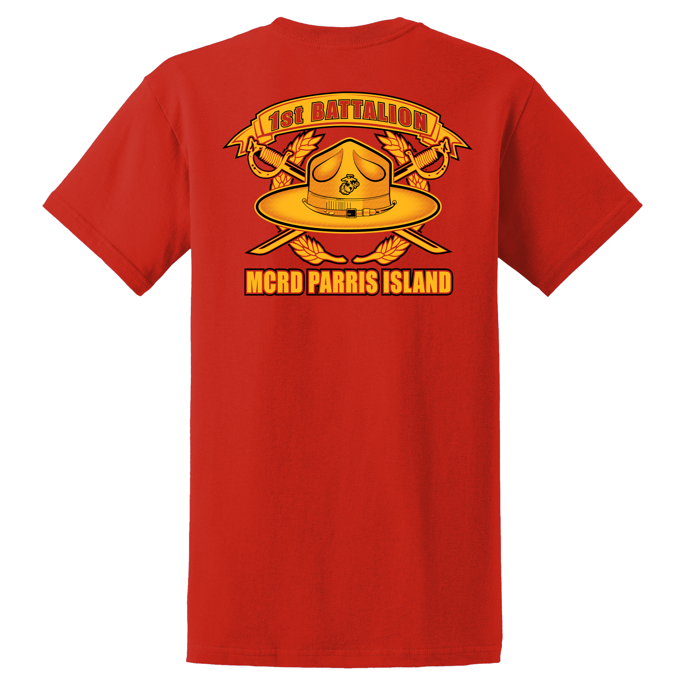 1st Battalion MCRD Parris Island USMC Mens Tee V2-Red
