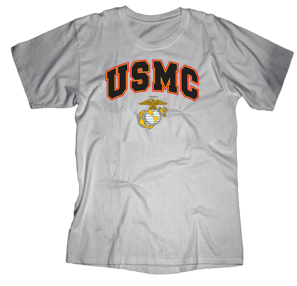 USMC Above EGA Mens Tee-Sport Grey – Frontline Military Apparel